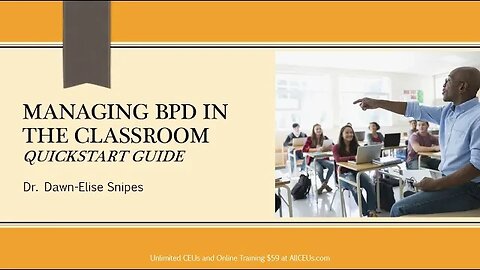 Addressing BPD in the Classroom: Quickstart Guide