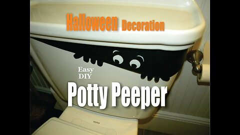 DIY Potty Peeper Halloween Toilet Decoration