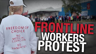 Edmontonians rally to support frontline workers facing covid vaccine mandates