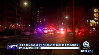 Evacuations in downtown West Palm Beach high rise fire