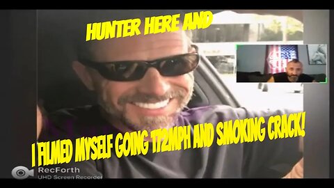 Hunter Biden filmed himself driving a 172mph while smoking crack on his way to Vegas!
