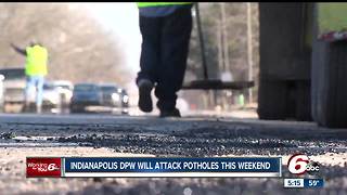 DPW crews will be out this weekend patching potholes on residential sreets