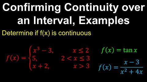 Confirming Continuity over an Interval, Examples - AP Calculus AB/BC