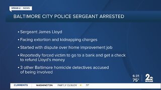 Baltimore City Police Sergeant arrested on extortion, kidnapping charges