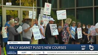Rally held over Poway Unified's new planned ethnic studies courses