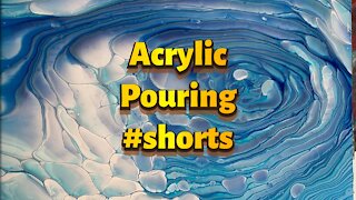 (74) Cloud Pour with DecoArt Satin Enamels -Acrylic Pouring #shorts
