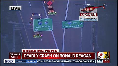 Aerial look at fatal Ronald Reagan Highway crash