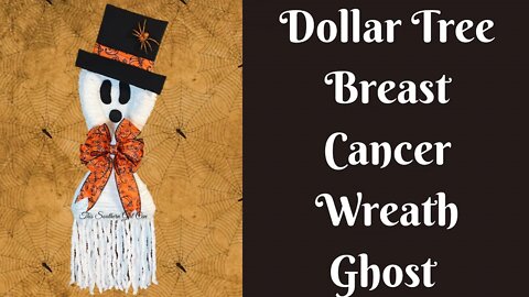 Dollar Tree Breast Cancer Wreath Frame Ghost | Ghost Wreath | Easy Halloween Wreath | Spooky Decor