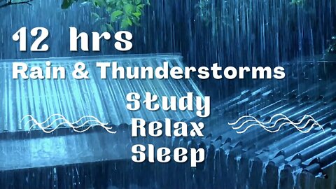 Heavy Rain To Wash Away Negative Emotions - Rain Sounds For Studying, Relaxing, Sleeping, ASMR