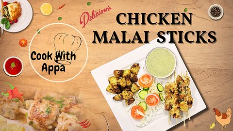 Chicken Malai Sticks / Chicken Malai Boti / Chicken Malai Tikka Sticks #chickenmalaiboti #viral