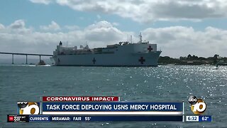 San Diego-based USNS Mercy heading to Los Angeles