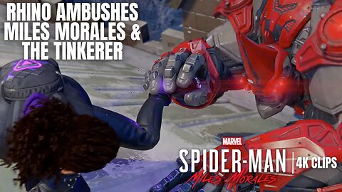 Rhino Ambushes Miles Morales & The Tinkerer | Marvel's Spider-Man: Miles Morales 4K Clips