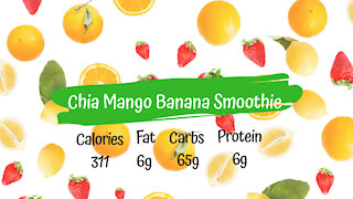 Chia Mango Banana Smoothie | Healthy Vegan Breakfast Smoothie Recipe