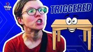 Michigan Tech Student Gets Triggered By A TPUSA Table