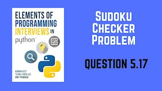 5.17 | The Sudoku Checker Problem | Elements of Programming Interviews in Python (EPI)