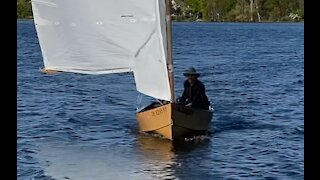 Sailing Grace: Early Summer Sail, View of Grace Under Sail From Shore