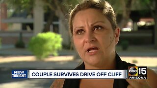 Glendale couple survives drive off cliff