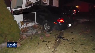 Police: Car crashes into living room, driver arrested