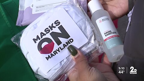 Free masks handed out at Meade Village in Anne Arundel County