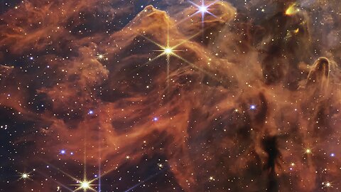 “Cosmic Cliffs” in the Carina Nebula Webb Space Telescope 4K crop 4 #shortvideo #space #photography