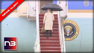 Biden Has ANOTHER Close Call while Walking Up Steps to Air Force One