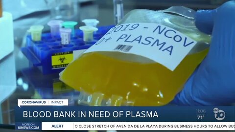 San Diego Blood Bank in need of convalescent plasma to fight COVID-19