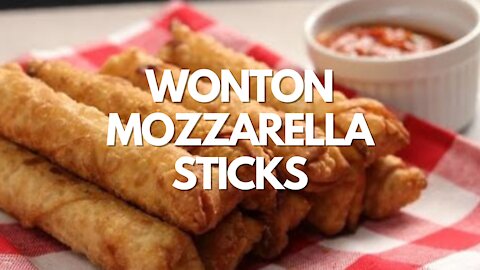 Wonton Mozzarella Sticks - Recipe