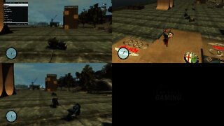 GTA IV Split Screen - Stunts with Bikes on a Stunt Park [Gameplay #2]