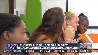 Woman encouraging other women to pursue careers in engineering