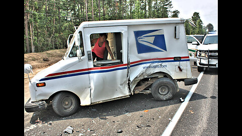 POSTAL TRUCK BROADSIDED BY PICKUP, SODA TEXAS, 04/28/24...