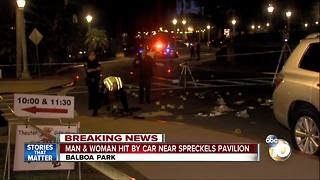 Man and woman hit by car near Spreckels Pavilion