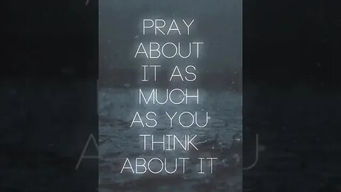 Over thinking a problem? Pray as much as you think about it! #PowerOfPrayer #Faith #Prayer #Divine