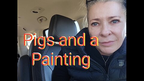 24. Pigs and a Painting #AbstractPainting #travelvideos #solotravel