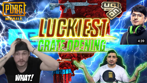 LUCKIEST CRATE OPENING EVER | LUCKY YOUTUBER MOMENTS | PUBG MOBILE | BGMI | DEMON REACTS 🔥🤯🤩