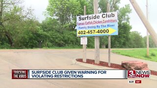 Surfside Club given warning for violating restrictions