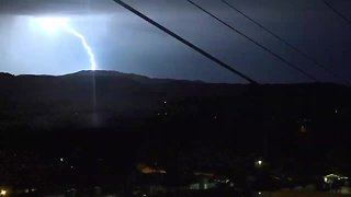 Lightning flashes across San Diego skies