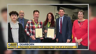 Dearborn teachers honored for saving student's life