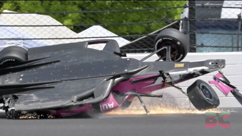 A crash at the Indy 500 sent a tire careening past the fan-packed grandstand