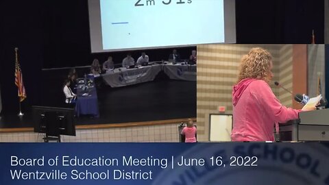 Jen Olson Addressing the Wentzville Board of Education - 06/16/22 - First Amendment - Part 6