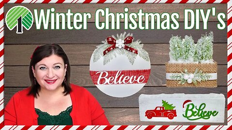 DOLLAR TREE Christmas and Winter DIY's | Dollar Tree Christmas DIY Tutorial