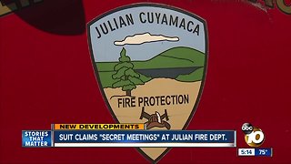 Suit claims "secret meetings" at Julian Fire Dept.