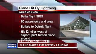 Plane hit by lightning