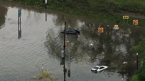 Flooded roads across metro Detroit