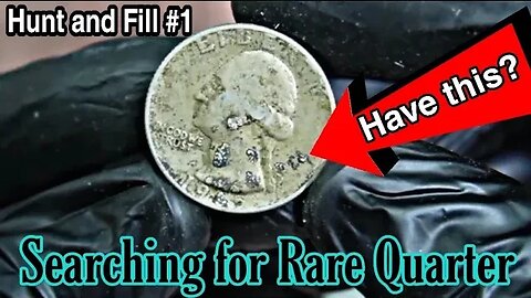 Found Silver Quarter Dollars Coin Roll Hunting - Quarter Hunt and Fill # 1