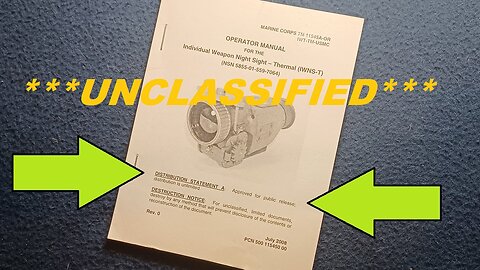 COVER REVIEW: USMC OPERATOR MANUAL FOR THE Individual Weapon Night Sight-Thermal (IWNS-T) JULY 2008