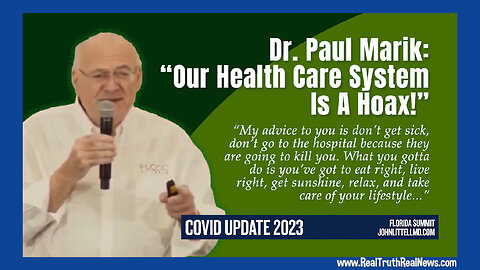 ⚕️💊 Dr. Paul Marik Exposes Our Healthcare System as the ‘Biggest Hoax’ in Medicine Outside of COVID