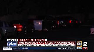 Man shot, killed at a Catonsville apartment