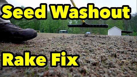 Fix Grass Seed Washout Manually With a Rake