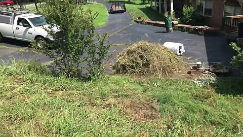 An abundance of hay from grassland