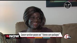 Cancer survivor passes out chemo care packages